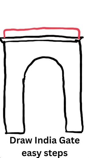 How to draw India Gate in easy steps #indiagate #easystepdrawing
