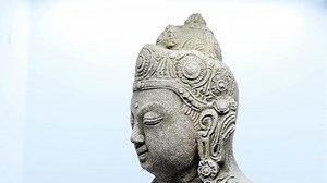 stone statue of buddha Face