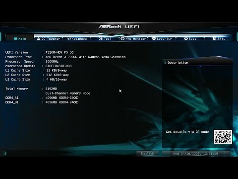 Update BIOS Asrock A320M-HDV