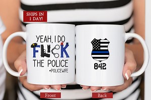 Personalized Cop Gifts for Police Officer, Funny Cop Mugs, Police Graduation Gifts, Future Law Enforcement Mug, PD Cop Mug, Police Wife Gift - Etsy