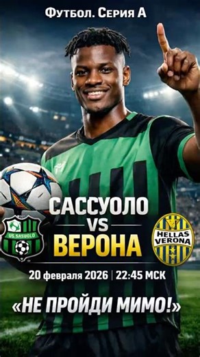 Сассуоло - Верона ⚽️ Бомбезный вариант из Италии #серияа #верона #прогнознаматч #прогнозынафутбол