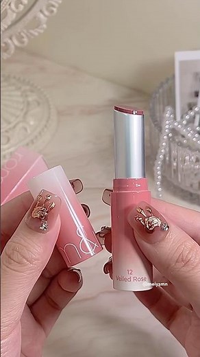 Romand Glasting Melting Balm in shade 12 Veiled Rose 🎀 #romand #kbeauty #makeup #lipbalm