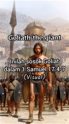 Goliath the giant - Sosok Goliat (visual) #ai #video #shorts #hero #war #classic #army