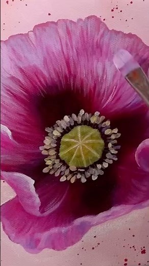 “Magenta Poppy” 💕💕💕 full tutorial on my channel!! #magenta #colorcrush