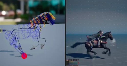 Unreal Engine's Control Rig Physics on Ciri's Horse from Witcher