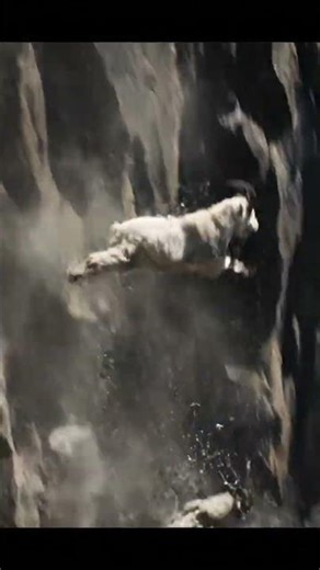 Shocking! Goats Fall Down Cliff! #Wildlife #Shorts