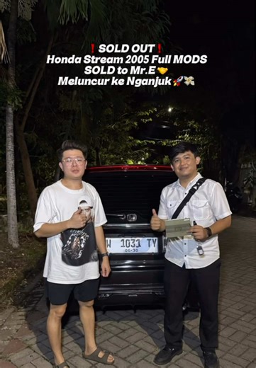 Honda Stream K20 2005 A/T Full Mods SOLD OUT ke nganjuk. Terimakasih pak semoga bawa berkat 🙏🏻 #usedcar #hondastream #testimoni #sold #modifikasi
