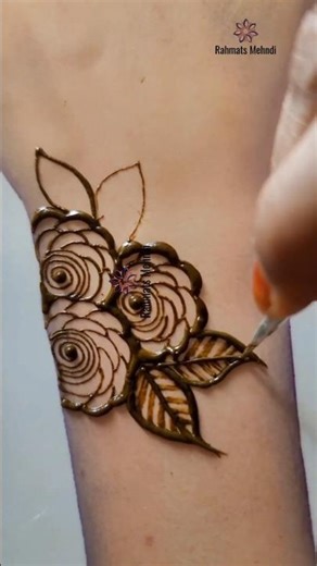 super easy stylish Back Hand Mehndi Design | easy simple Rose Henna Design|mehandi ka design |mehndi