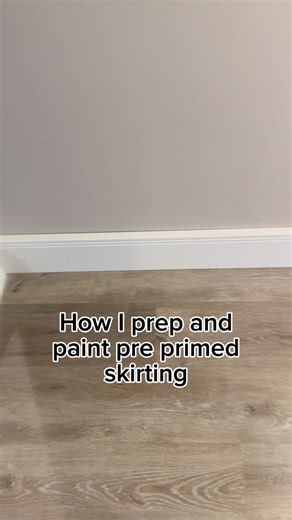 Charlotte Allen | HOW TO DIY on Instagram: "Prepping and painting pre primed skirting Last job of 2025 and I was back working at one of my favourite houses 😁 putting the final touches to the skirting ready for when I go back in the new year to tape it all off and do one final coat on the ceiling and walls! Cant wait to see it all finished 🙌 #homerenovation #diytutorial #howtodecorate #howto #tutorial #beforeandafter"