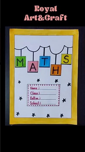 Math Front Page Design ✏️📐 | Trending & Easy | Must Try! #shorts #maths #trending