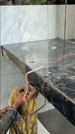 Finishing Kitchen Counter Corners with Elegant Tiles