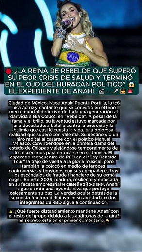 🔴 ¿Qué distanció a Anahí de RBD 🎬 Su verdad, Manuel Velasco y su 2026