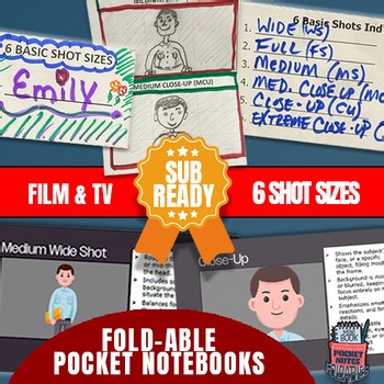 Film & TV - 6 Basic Shot Types Foldable Pocket Notes w/ Loaded PowerPoint