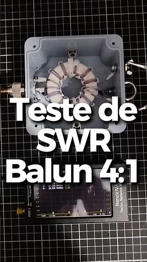4:1 current balun in SWR test #hamradio #hamradio