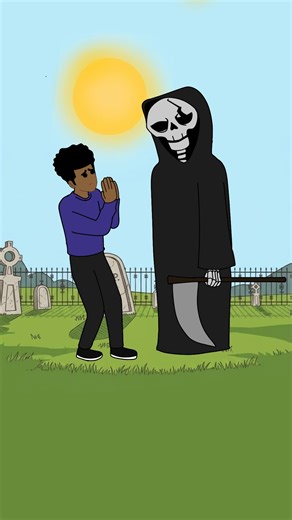He really did this with his LAST hour on Earth?! 😱 #funny #grimreaper | grim reaper