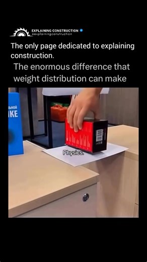 Explaining Construction on Instagram: "Follow us @explainingconstruction to show you more about construction. A flat sheet of paper collapses easily under pressure—it lacks structural strength! But once it’s folded or creased, everything changes. Those bends form ridges that act like tiny support beams, distributing weight more evenly across the surface. The folds add rigidity, reduce bending, and allow the paper to bear much more load. It’s the same principle engineers use when designing bridge