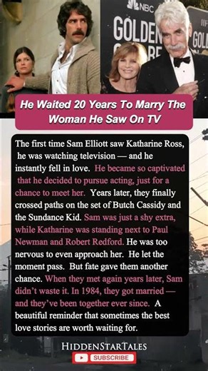 Sam Elliott Waited 20 Years To Marry The Woman He Saw On TV