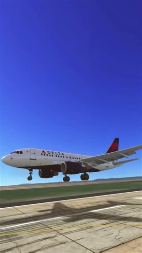 Delta airlines A318 butter landing at DEN #aviation #rfs