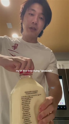 First Time Opening Glass Milk: A Fun Struggle