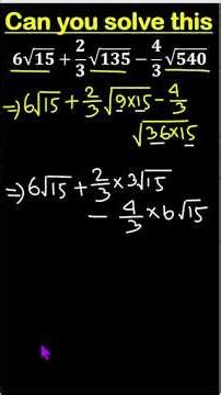 Can you solve this? radical expression #MathShorts#Exponents