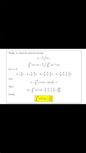 Calculating ∫​cos9(x)dx by 4 Different Methods #maths
