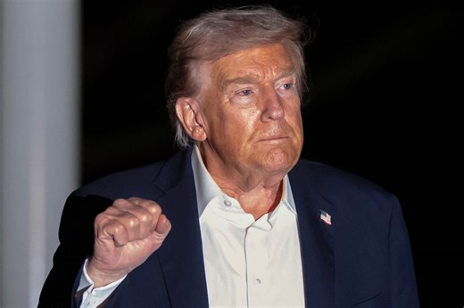 Donald Trump reacts after Democrats win big on election night