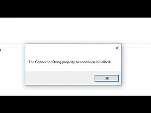 Connection property has not been initialized || Error Solved in 2 minutes