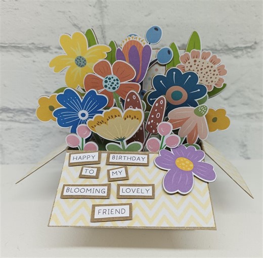 Pop up Flower Box Card/handmade Floral 3d Greeting Card/mothers Day Card - Etsy UK