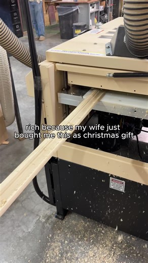 Rich because my wife just gifted me this for Christmas. Best investment in my craft yet. 🎄 #Woodmaster #WoodworkingTools #WoodshopLife #MadeInUSA