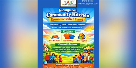 Inaugural community kitchen event to provide free meals and clothes to Martin County community