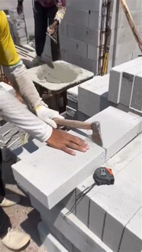 Unbelievable Precision! Cutting AAC Blocks with the Simplest Tool Ever!