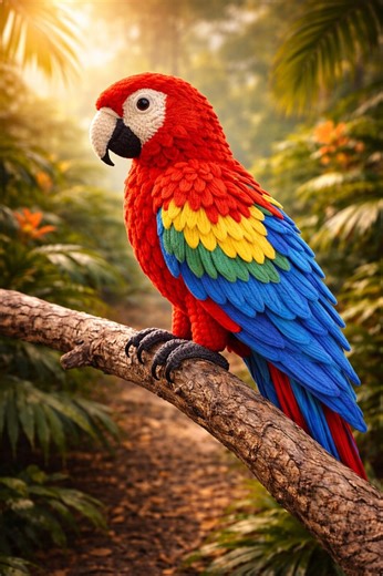 Colorful Macaw Parrot Amigurumi Crochet Pattern PDF, Bright Tropical Bird Plush Toy, Instant Download - Etsy