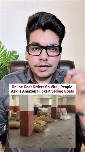 Online Goat Orders Go Viral, People Ask Is Amazon Flipkart Selling Goats Online Goat Orders In India Shock People A video from Surat is going viral where goats look like courier parcels inside a warehouse. Each goat is tied safely and has a barcode tag attached, just like a delivery package. The barcode is used to identify which customer ordered which goat. The video also shows proper feed arranged for the animals while they wait for dispatch. These goats are not being sold on Amazon or Flipkart