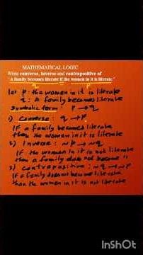 Mathematical logic | 12th maths | HSC board | important question