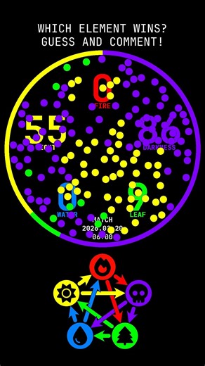 🌳🟣🔥 Clash of colors! Can green dominate today’s arena? Guess! ✏️ - Match 2026.02.20 06:00