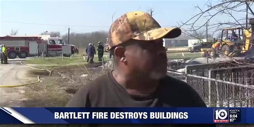 Fire destroys abandoned church, home in Bartlett, Texas