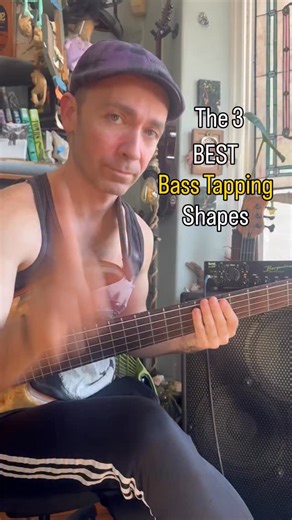 Learn these bass tapping shapes and explore!! Ok… I might change my mind on the best ones but for now these are my FAVORITE ones. You can get so much mileage out of learning these and then poking around at notes around them but using them as a starting point. It’s really amazing stuff ! I hope you guys dig it and I hope all is well!! Bass @foderaguitars Amp @bergantinoaudiosystems #basslesson #basstapping #scottsbasslessons #learnbass #solobass | John Ferrara Music