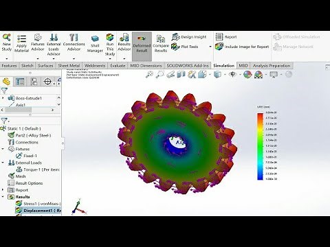 #Torque analysis Gear simulation analysis how twist analysis with load for solidworks torque test#