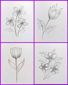 689K views · 10K reactions | Let's Sketch Easy Flowers | Drawing Book | Facebook