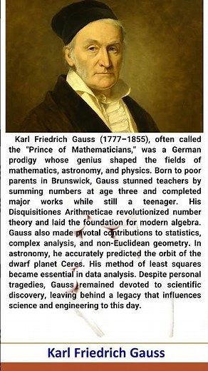 👉 The Genius Who Changed Math Forever | Karl Friedrich Gauss 🧠✨