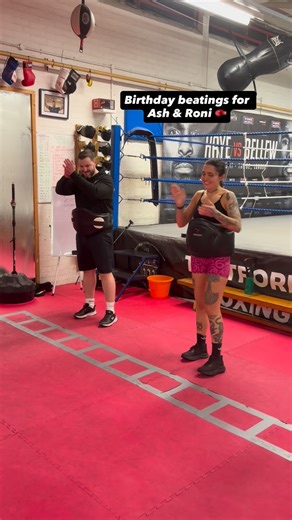 Thetford Town Boxing Club on Instagram: "Birthday beatings Monday night for two of our coaches Ash & Roni 🎈 🥊"