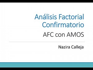 Análisis Factorial Confirmatorio en AMOS