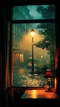 Slow Jazz with Gentle Rain Outside the Window #rainjazz #relaxingjazz #study
