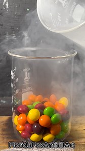 Skittles 🍬 vs Liquid Nitrogen 🌧️ #science #satisfying #experiment #asmr #liquidnitrogen | Florida Foundry