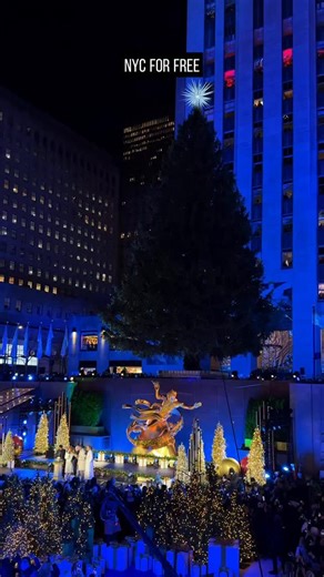 62K views · 4.2K reactions | Rockefeller Center Christmas Tree Lighting 2025. It’s officially holiday season in NYC! | NYC for Free | Facebook