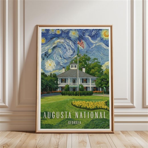 Augusta National Golf Print | Magnolia Drive | Augusta Clubhouse Impasto Art (digital Download) - Etsy Australia