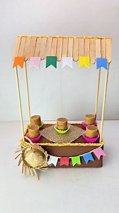 Veja Passo a Passo Como Fazer Barraquinha Para Decoração Junina. #diy #festajunina #howto | Cantinho da Li