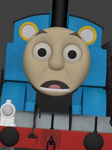 Thomas scared face — Thomas & Friends Blender 3D meme