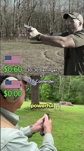 30-30 Derringer VS TC Contender per round cost 🤔 #shorts #deer #rabbit