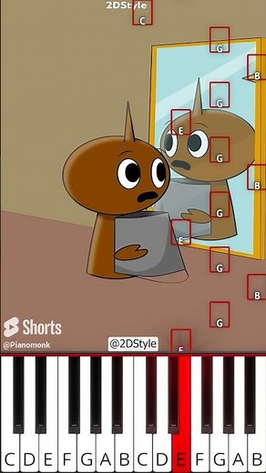 Sprunki animation Сhum Busket! Simon and Brud (@2DStyle) - Octave Piano Tutorial